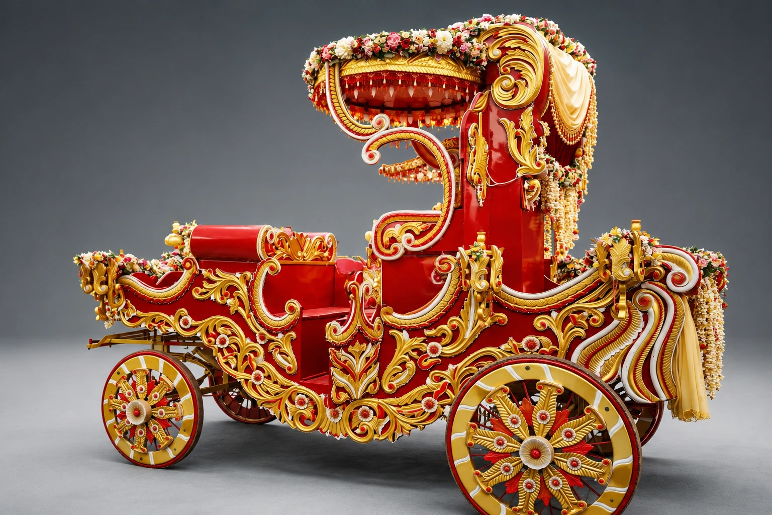 Traditional ghori two horse wedding baggi for royal-style celebrations