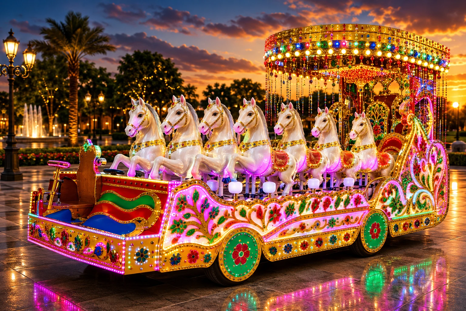 ACP Bahubali 3D rath for luxury wedding procession and ceremonial entry.